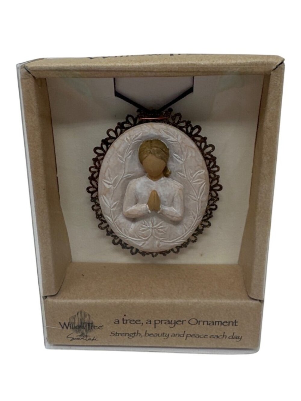 Willow Tree "A Tree A Prayer" Metal-Edged Ornament